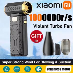 Xiaomi 2in1 폭력 팬 1000000RPM 초강력 공기 송풍기 진공 부는 흡입 먼지 클리너 브러시리스 터보 강한 바람