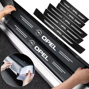 오펠 아스트라 j g 인시그니아 코르사 d 벡트라 c 자피라 a 자동차 용품용 카본 파이버 자동차 도어 스레시홀드 프로텍터 스티커 방수