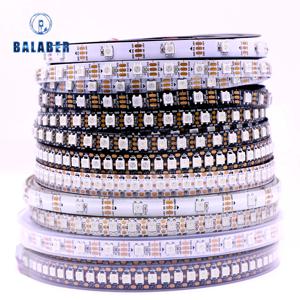 WS2812B Led 스트립 5v 30/60/74/96/144 Led 스마트 RGB 픽셀 스트립 검정/흰색 PCB IP30/65/67 WS2811 IC Led 빛 1m/2m/3m/4m/5m