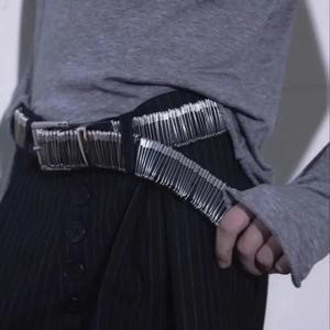 남성 여성 빈티지 금속 핀 정품 가죽 코르셋 여성 Cummerbund 코트 허리띠 드레스 Decration 와이드 벨트 J1526