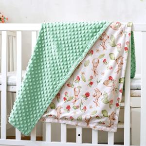 1PC 소프트 아기 콩 담요 2겹 따뜻한 아기 이불 유아용 두꺼운 이불 속싸개 담요 따뜻한 신생아 유모차 커버