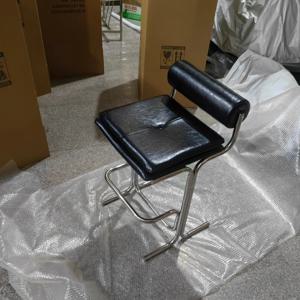 바우하우스에서 영감을 얻은 바 의자 디자이너 스테인레스 스틸 주방 아일랜드 의자 미니멀리스트 카운터 좌석 산업용 책상 리셉션 의자