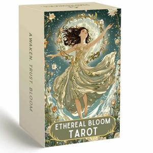 Ethereal Bloom 타로 카드 데크, 78개, 13x8 Cm, 신뢰 꽃 테마, 종이 가이드 카드 게임 포함