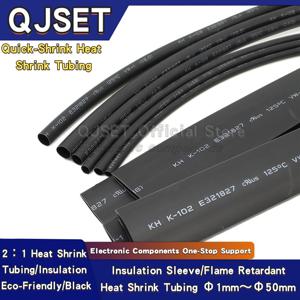 1M/5M 블랙 열수축 튜빙 절연 슬리브 와이어 보호 커버 케이블 데이터 케이블 수리 열수축 슬리브 1 2 3 4 5-50mm