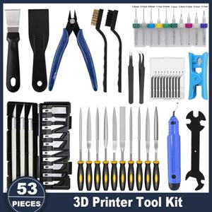3D 프린터 도구 키트, 모든 FDM/SLA 프린터용 53pcs 액세서리 세트, 노즐 청소 도구 및 스크래퍼 포함