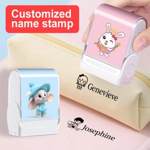 맞춤형 어린이 이름 도장 - 유치원용 개인 맞춤 방수 학교 도장, 튼튼하고 색이 바래지 않는 신입생 선물