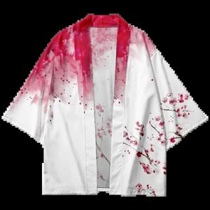 일본 기모노 남성 빈티지 꽃무늬 셔츠 의류 하라주쿠 카디건 남성용 전통 하오리 기모노 여성용