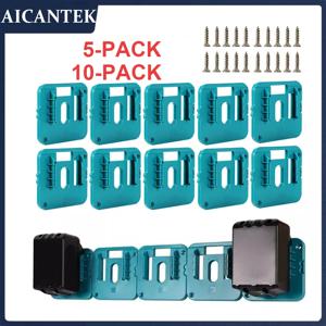 18V Makita BL1860 BL1850 BL1840 BL1830용 5PCS/10PCS 배터리 홀더 벽 마운트, 배터리 보관용 배터리 브래킷(배터리 없음)