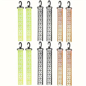 야외 캠핑을위한 2Pcs 반사 스트랩 펜던트 키 체인 밤 달리기 사이클링 배낭 안전 경량 밝은 열쇠 고리