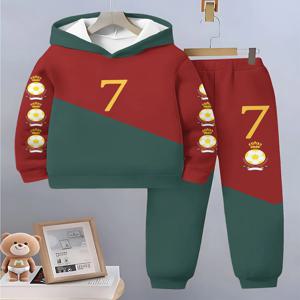 축구 3D 프린트 수트 스웨트셔츠 숲 속 호랑이 프린트 캐주얼 후드티 + 드로스트링 캐주얼 바지 2피스 세트 남녀 후드티 수트