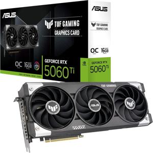 완전히 새로운 ASUS TUF 게이밍 지포스 RTX ™   5060 Ti 16GB GDDR7 OC 에디션 게이밍 그래픽 카드 (PCIe) ®   5.0, HDMI ® /DP 2.1, 3.1-슬롯