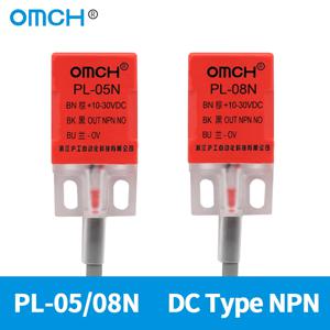 OMCH 3D 프린터 DIY PL-05/08 시리즈 사각형 유도 근접 센서 스위치 감지기 베드 레벨링 프로브, NPN NC DC 10-30V