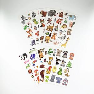 10 시트/세트 가짜 문신 스티커 만화 동물 어린이를위한 임시 문신 팔 바디 DIY 방수 문신