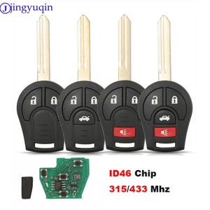 Jingyuqin 315/433MHZ 닛산 Sylphy Cube Juke Rogue Micra Qashqai Altima Maxima Sentra Versa 송신기 CWTWB1U751 용 원격 키