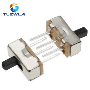 20Pcs SS12D00 인터럽터 On-Off 미니 슬라이드 스위치 3pin 1P2T 2 위치 고품질 토글 스위치 핸들 길이: 3MM/4MM/5MM/6MM