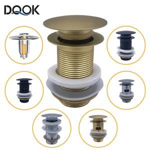 팝업 배수 버튼 욕실 싱크 플러그 드레이너 사이펀 폐기물 스토퍼 세면기 수도꼭지 액세서리 세면기 파이프 블랙 골드 로즈