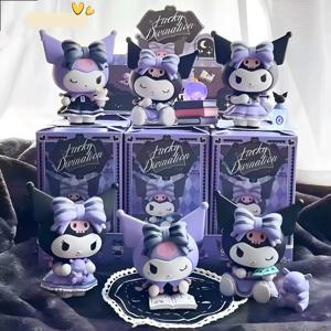 Sanrio 블라인드 박스 만화 Kuromi 인형 행운의 운세 애니메이션 시리즈 액션 피규어 모델 인형 어린이 장난감 데스크탑 장식 선물