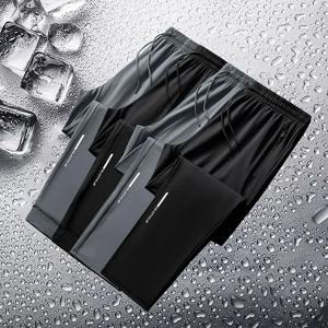 남성용 용수철 여름 아이스 실크 긴 바지, 슬림핏, 루즈한 고탄성, 빠른 건조, 야외 러닝 캐주얼 바지, 신제품