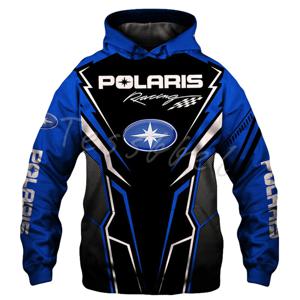 2024 Polaris Racing Rzr 스노모빌 패션 캐주얼 지퍼 까마귀 탑 핫 세일 남성 및 여성 봄, 가을 후드 자켓