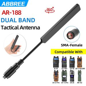 ABBREE AR-188 SMA 암 안테나 듀얼 밴드 144/430MHz Baofeng UV 5R 5RH 21 Pro Quansheng UV K5 K5(8) 워키 토키 햄 라디오