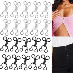100 세트 바느질 후크 및 눈 마감 금속 브래지어 후크 의류 용 교체 걸쇠 스냅에 바느질 바느질 공예 DIY 프로젝트