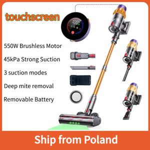 IDEACH V18 무선 핸드 헬드 진공 청소기 550W 45kPa 흡입 터치 스크린 이동식 배터리 경량 바닥 자동차 애완 동물 머리카락