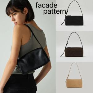 레트로 스타일 스웨이드 가죽 프렌치 브레드 언더암 백 싱글 숄더백 지퍼 잠금 여성 핸드백 2025년 봄