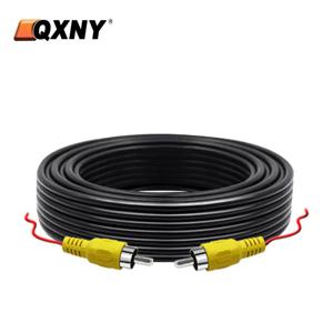 QXNY 자동차 후방 카메라 RCA 케이블 6m 10m 15m 20m 차량 후진 멀티미디어 모니터 연장 AV 코드 액세서리