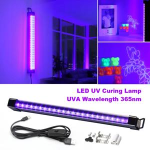 395-405nm 블랙 라이트 LED UV 램프 젤 T8 튜브 5V USB 플러그 자외선 LED 무대 블랙라이트 UV LED 네일 램프 부품 성장