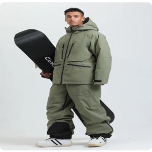 2025 GSOU SNOW 남성용 스키복 겨울 야외 스포츠 더블 보드 따뜻하고 통기성 있는 방수 방풍 스노보드 세트