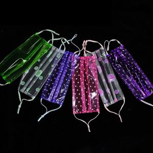 PVC 투명 플라스틱 마스크 방풍 방수 비호흡성 부드럽고 부드러운 내후성 야외 활동용 얼굴 커버