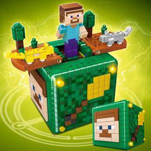 호환 가능한 MOC 세트 MC 마이 미니 월드 시리즈 블록 스티브의 변형 박스 어린이 장난감 조립 선물