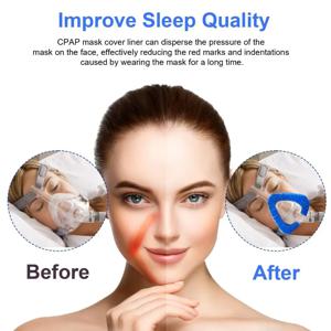 재사용 가능한 CPAP 비강 마스크 라이너 부드럽고 통기성 있는 원단 풀 페이스 마스크 쿠션 원 사이즈 핏 올 편안한 CPAP 마스크 쿠션