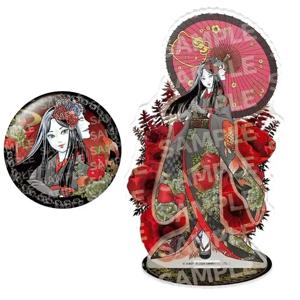 이토 준지 만화 주변 상품 ACG 장식 토미에 아크릴 스탠드 기모노 키티 토미즈 피규어 2025 메탈 배지 컬렉션 장난감 선물