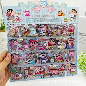 귀여운 짱구 만화 이중 레이어 3D 쿠로미 멜로디 스티커 DIY 장식 노트북 전화 냉장고 대형 버블 스티커