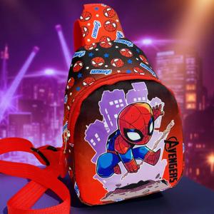 스파이더맨 조절 가능한 크로스바디 백 - 일상 사용을 위한 지퍼 잠금 장치가 있는 가벼운 나일론 여행용 허리 팩, 동전 지갑, 파우치