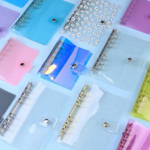 A7/A6/A5 로즈 골든 퍼플 블루 윤기 나는 블링 바인더 노트 커버 일기 일정 플래너 종이 커버 학교 문구