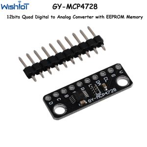 MCP4728 EEPROM 메모리 DAC 브레이크아웃 센서 모듈이 포함된 12비트 쿼드 디지털-아날로그 변환기 I2C 인터페이스 저전력 GY-MCP4728