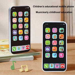 새로운 어린이 교육 장난감 휴대 전화 시뮬레이션 음악 터치 스크린 전화 아기 영어 유아 장난감 음성 장난감