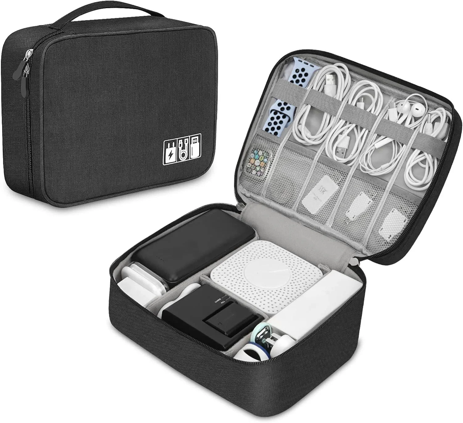 전자 액세서리 케이블 이어폰 보관용 휴대용 기술 정리 케이스