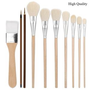 7/10/12 Pcs 전문 염소 머리 혼합 걸레 페인트 브러시 세트 좋은 세부 브러쉬 아크릴 구 아슈 수채화 유화