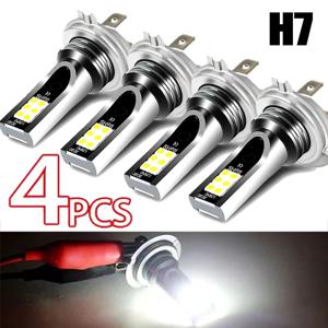 1/2/4PCs H7 Led 헤드 라이트 전구 키트 자동차 안개 전구 12V 55W 높은 전력 자동 안개 램프 6000K 헤드 램프 h7 슈퍼 밝은 전구