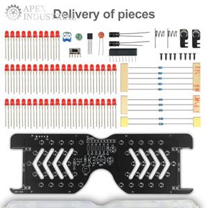 DIY 키트 음성 제어 LED 발광 안경 만들기 세트 발광 다이오드 깜박이는 빛 전자 납땜 어셈블리