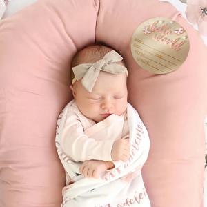 Ylsteed Hello World 신생아 로그인 나무 아기 발표 로그인 나비 별 신생아 기념품 소품 아기 Photoshoot 아이디어