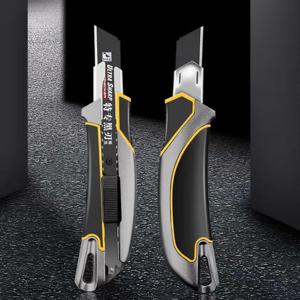 대형 두꺼운 유틸리티 나이프 산업용 스테인레스 스틸 유틸리티 나이프 헤비 듀티 개폐식 나이프 박스 커터 벽지 나이프