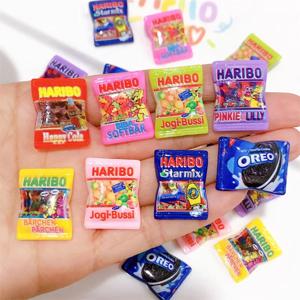 10pcs 수지 미니 캔디 3d 수지 플랫 카보 숑 스크랩북 Kawaii Diy 쥬얼리 공예 장식 장식 헤어핀 액세서리