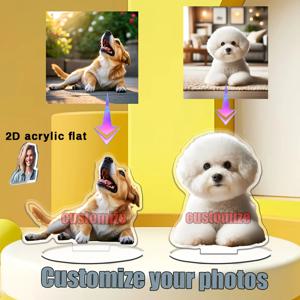 1pc/10pcs아크릴 사진 스탠드를 사용자 정의하고 좋아하는 캐릭터, 연인, 가족 애완 동물 사진, 책상, 가족 및 기타를 사용자 정의하십시오.