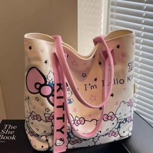 애니메이션 Sanrio 헬로 키티 대용량 숄더 백 만화 Kt 고양이 핸드백 배낭 Schoolbag 휴일 크리스마스 할로윈 선물