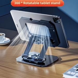 태블릿 홀더 탄소강 스탠드(360도 회전 가능) °   아이패드 프로 에어 미니 휴대폰 데스크 브래킷 4-15인치용 회전 조절 가능 스탠드