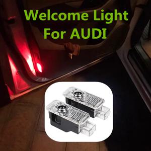 아우디 A1 8X A3 8P 8L A4 B6 B7 B8 A5 A6 C6 A7 A8 TT Q3 Q5 Q7 Q8 스포트백용 LED 자동차 도어 웰컴 고스트 섀도우 라이트 액세서리